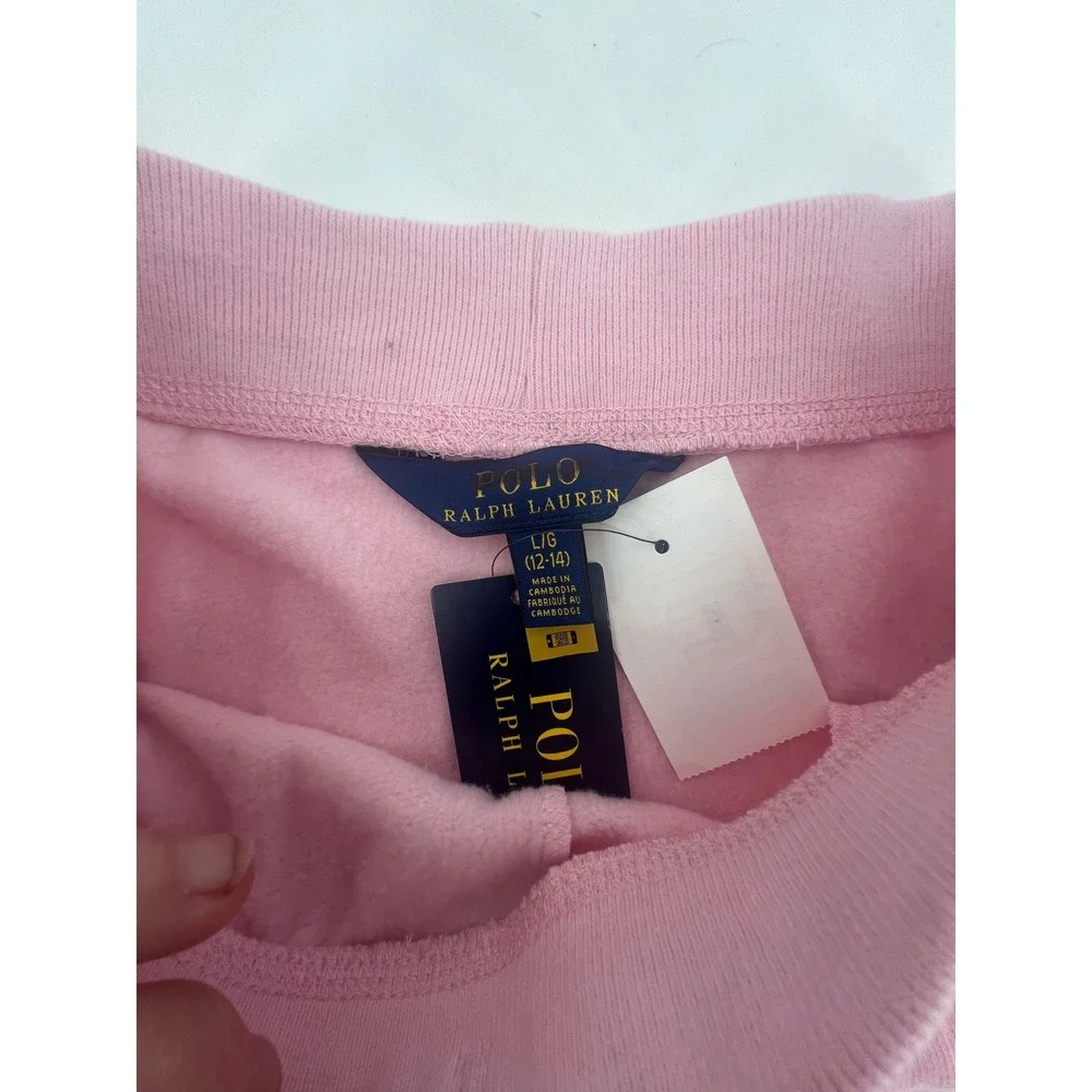 Polo Ralph Lauren Kids‎ Pink Fleece Lounge Shorts Size 12-14 L G